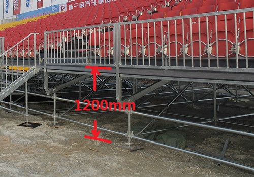 綠蛙斜梁式可拆卸拼裝看臺,臨時(shí)租賃看臺