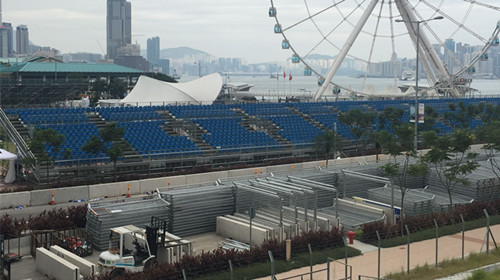 綠蛙斜梁式可拆卸拼裝看臺,臨時(shí)租賃看臺