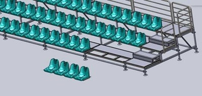 綠蛙菊花扣式可拆卸拼裝看臺