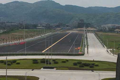 綠蛙公司參與福州汽車直線競速賽道看臺建設