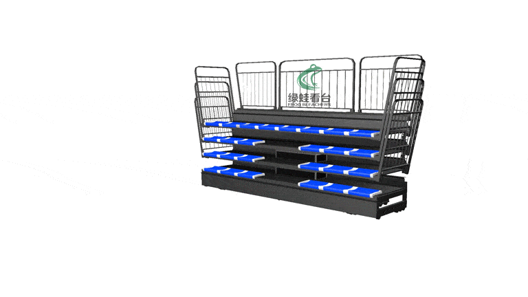 前置式低靠背注塑座椅伸縮看臺